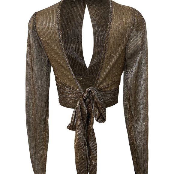 Metallic Mesh Gold Top - Picture 4 of 4